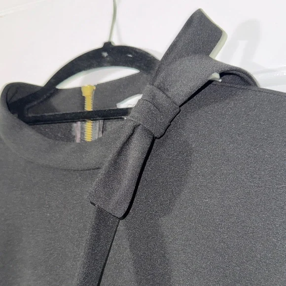 NWT Long-sleeved Tie-neck Scuba Crepe Dress - Picture 4 of 8